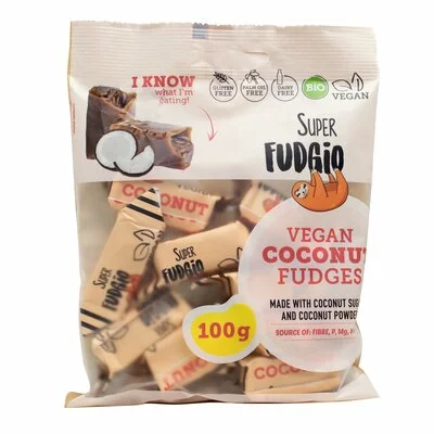 Caramele aroma cocos, bio, 100g, Super Fudgio PRET REDUS