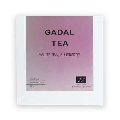 Ceai alb afine, bio, 12 piramide - ICED TEA, Gadal Tea