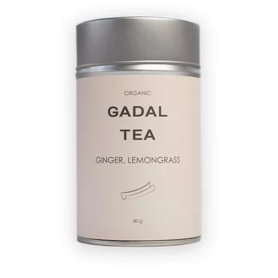 Ceai ghimir si lemongrass, bio, 80gr, cutie metalica, Gadal Tea