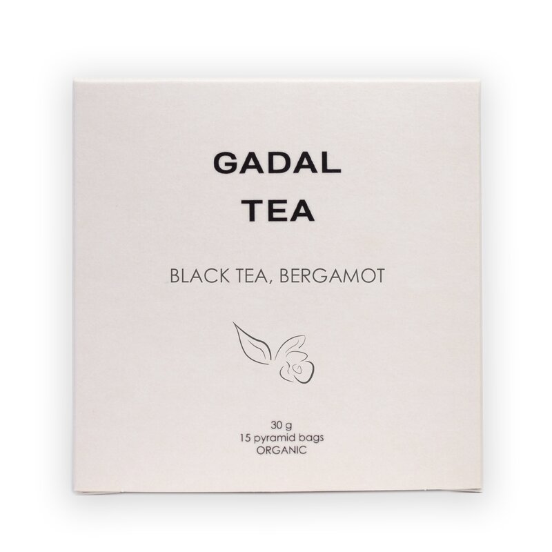 Ceai negru cu bergamota, bio, 15 piramide, Gadal Tea