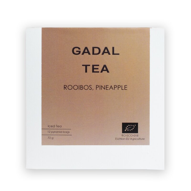 Ceai rooibos ananas, bio, 12 piramide - ICED TEA, Gadal Tea