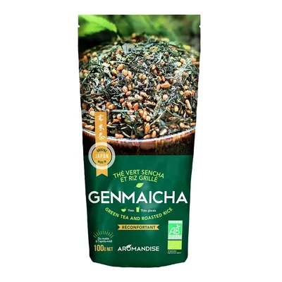 Ceai verde cu orez Genmaicha vrac, bio, 100g, Aromandise PRET REDUS