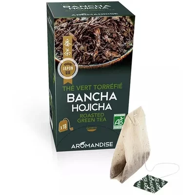 Ceai verde prajit Bancha Hojicha bio 18 pliculete x 2g, Aromandise