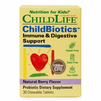 ChildBiotics Immune Digestive Support, Childlife Essentials, 30 tablete masticabile, Secom