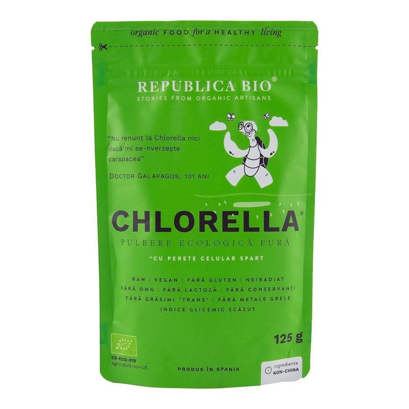 Chlorella, pulbere ecologica pura Republica BIO, 125 g