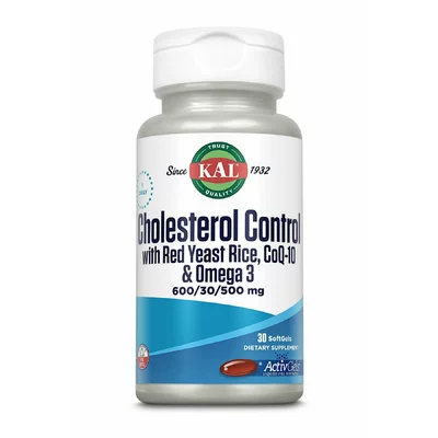 Cholesterol Control Red Yeast Rice CoQ-10 Omega-3, KAL, 30 capsule, Secom