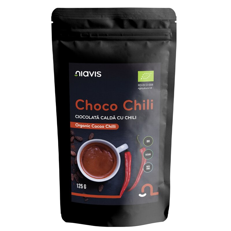 Ciocolata calda cu chili, bio, 125g, Niavis