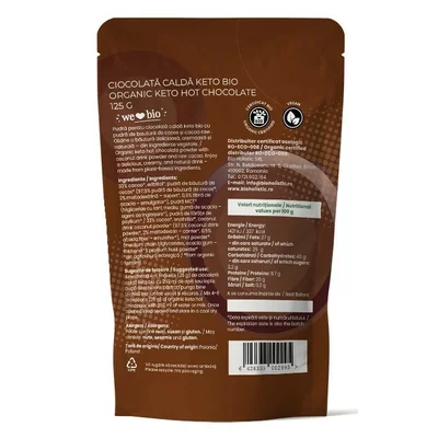 Ciocolata calda Keto bio 125g Obio