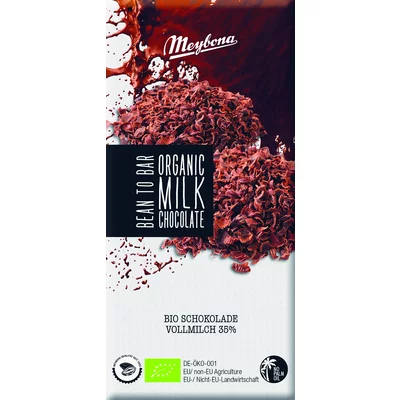 Ciocolata cu lapte, bio, 100g, Meybona PRET REDUS