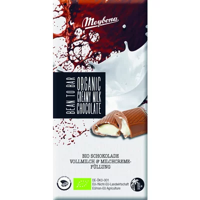 Ciocolata cu lapte si crema de lapte, bio, 100g, Meybona PRET REDUS