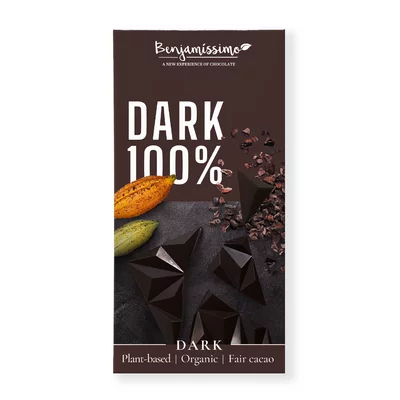 Ciocolata neagra 100%, bio, 60g, Benjamissimo