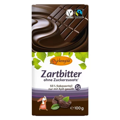 Ciocolata neagra 55% cacao, 100g, Birkengold PRET REDUS