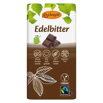 Ciocolata neagra 85% cacao, 100g, Birkengold PRET REDUS