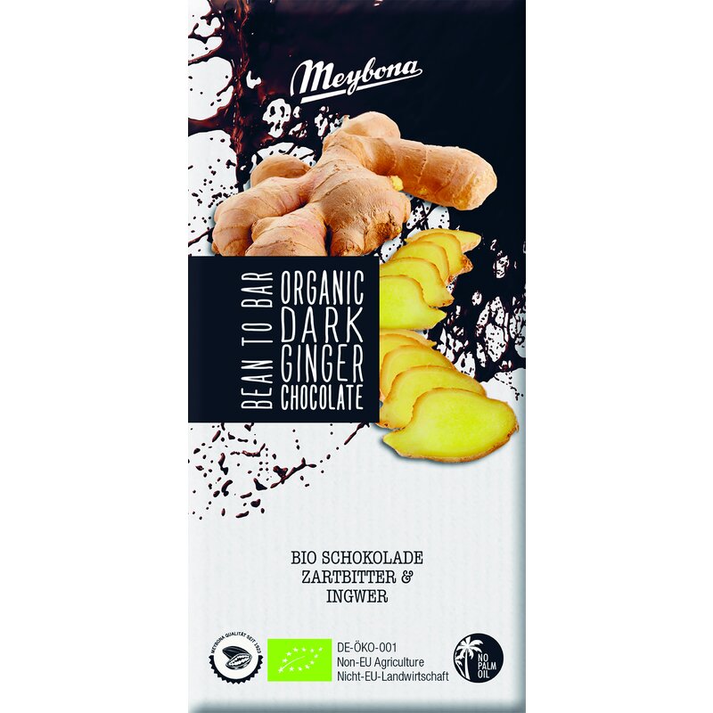 Ciocolata neagra cu ghimbir, bio, 100g, Meybona