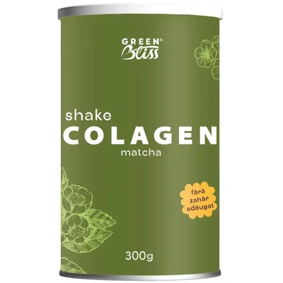 Colagen shake cu matcha, 300g, Green Bliss PRET REDUS