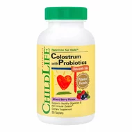Colostrum Plus Probiotics Chewable Tabs, Childlife Essentials, 90 tablete masticabile , Secom-picture