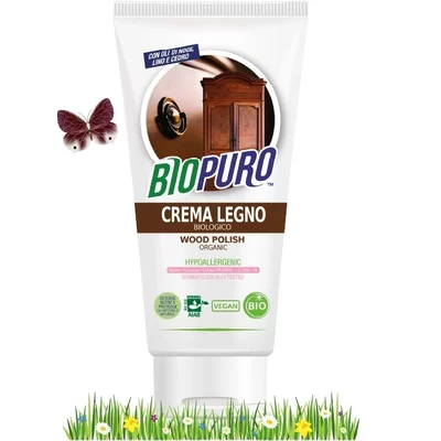Crema hipoalergena pentru curatarea si intretinerea lemnului, bio, 200ml - Biopuro
