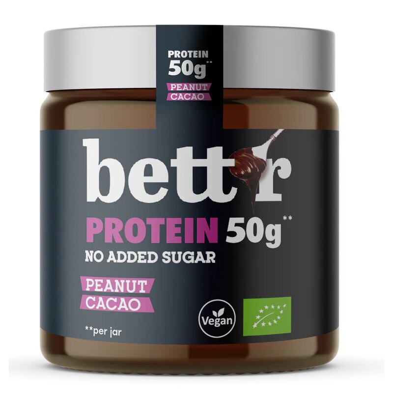 Crema proteica de arahide si cacao bio 250g Bettr