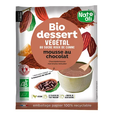 Desert mousse de ciocolata, bio, 70g, Nat-ali
