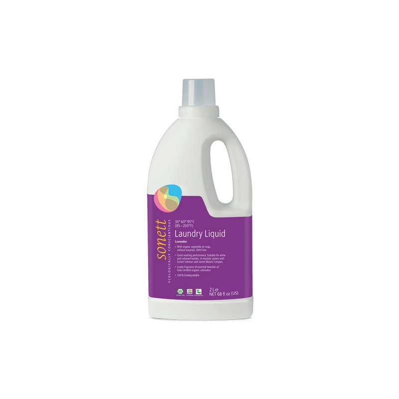 Detergent Lichid Pentru Rufe Albe Si Colorate Cu Lavanda, Ecologic, 2l, Sonett