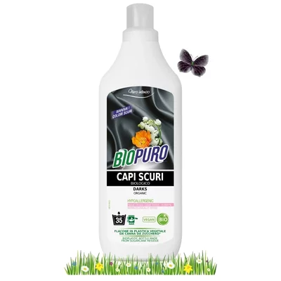Detergent hipoalergen pentru rufe negre, bio, 1L - Biopuro