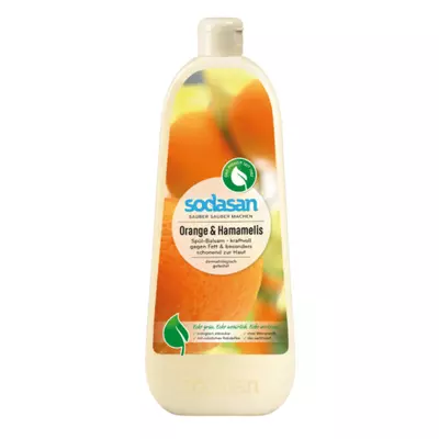 Detergent Vase Lichid Cu Balsam Bio Portocala 1L Sodasan