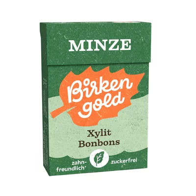 Drajeuri cu xylitol si menta, 30g, Birkengold