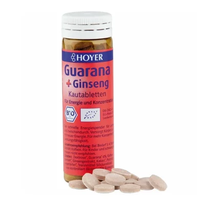 Dropsuri cu guarana si ginseng bio 60tb HOYER PRET REDUS