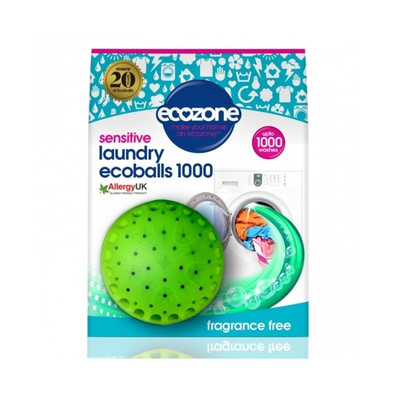 Ecoballs - Bila eco pt. spalarea rufelor, fara miros, 1000 spalari, Ecozone