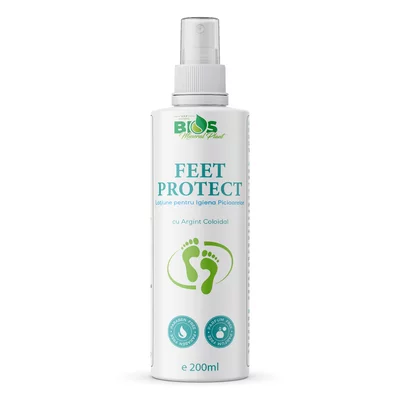 FEET PROTECT - Lotiune pentru Igiena Picioarelor, 200 ml, Bios Mineral Plant PRET REDUS