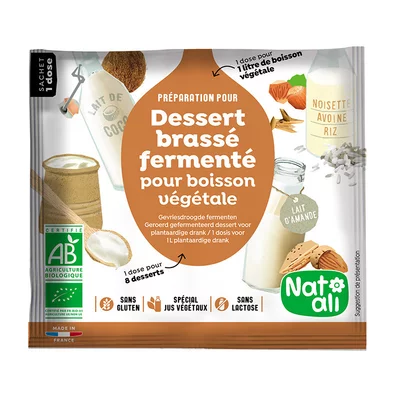 Ferment pentru deserturi din bauturi vegetale, bio, 24g, Nat-ali PRET REDUS