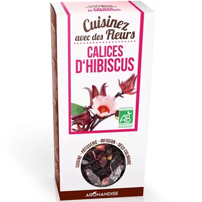 Flori de hibiscus uz culinar bio, 80g, Aromandise