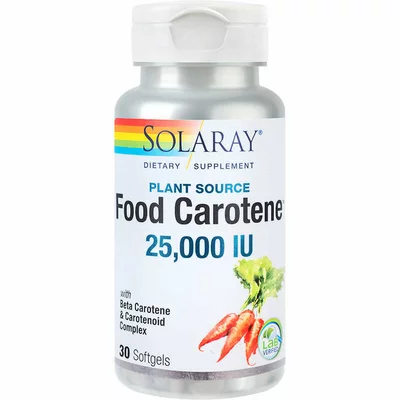 Food Carotene™ 25000UI, Solaray, 30 capsule, Secom
