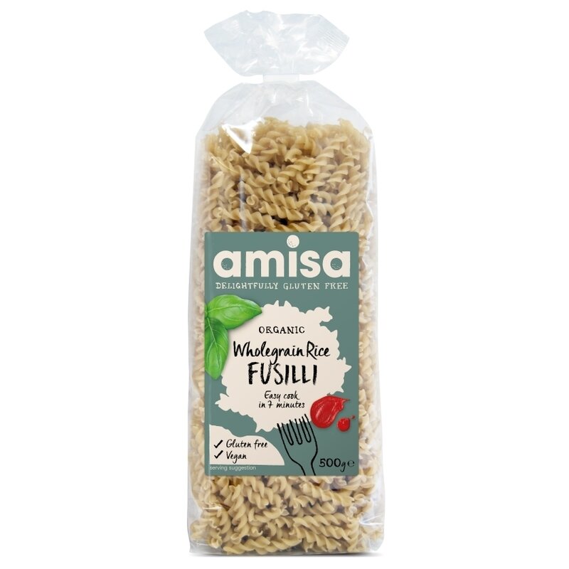 Fusilli din orez integral fara gluten bio 500g