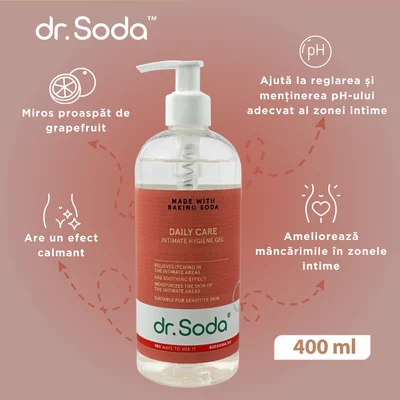 Gel de curatare intima cu bicarbonat de sodiu, 400ml, Dr.Soda
