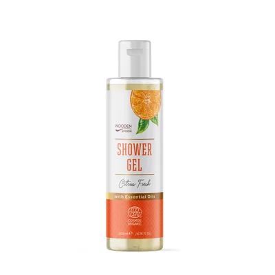 Gel de dus cu citronella, Citrus Fresh, bio, 200ml, Wooden Spoon PRET REDUS