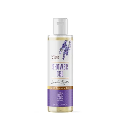 Gel de dus cu lavanda, Lavender Nights, bio, 200ml, Wooden Spoon PRET REDUS