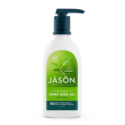 Gel de dus hipoalergenic, relaxant cu ulei din seminte de canepa, 887ml, Jason