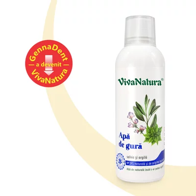 GennaDent Apa de gura naturala cu salvie si argila 500 ml - Leonard Radutz formula