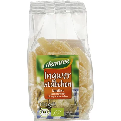 Ghimbir confiat bio 100g Dennree PRET REDUS