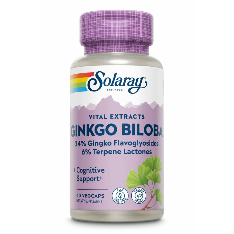 Ginkgo Biloba 60mg, Solaray, 60 capsule, Secom