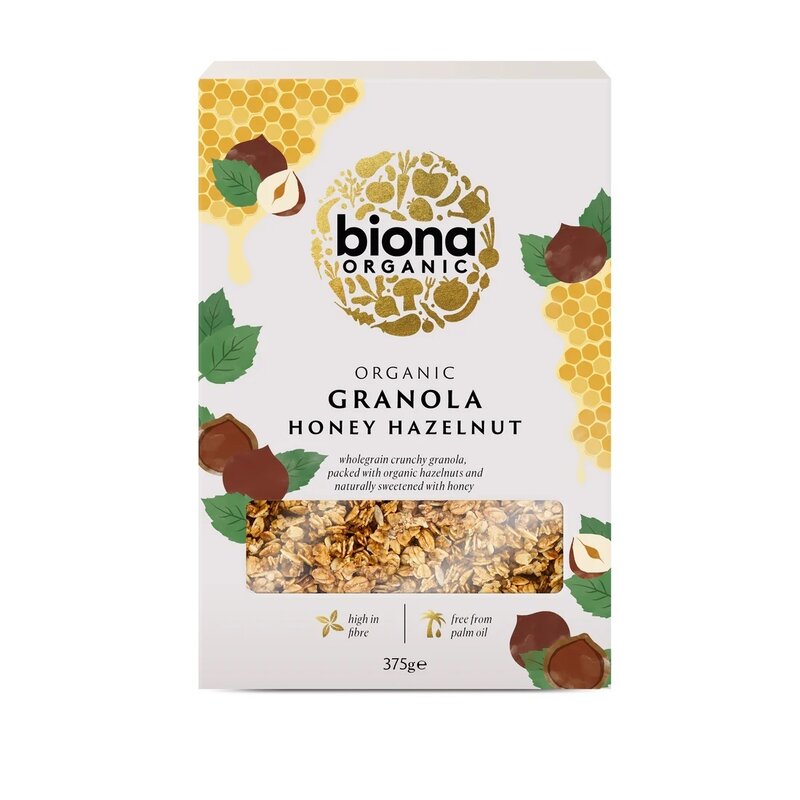 Granola cu miere si alune de padure bio 375g Biona