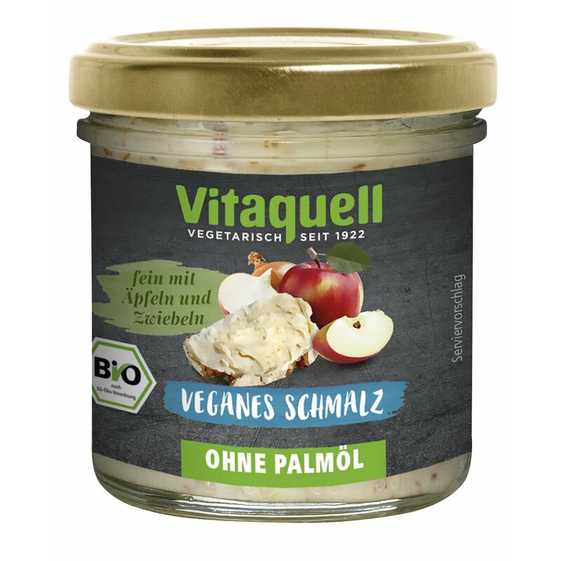 Grasime vegetala tartinabila cu legume, mere si ceapa bio 120g Vitaquell