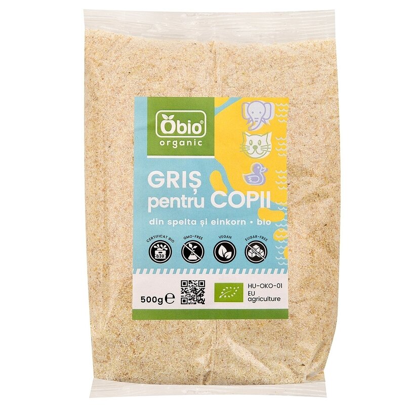 Gris pentru copii bio, 500g - Obio