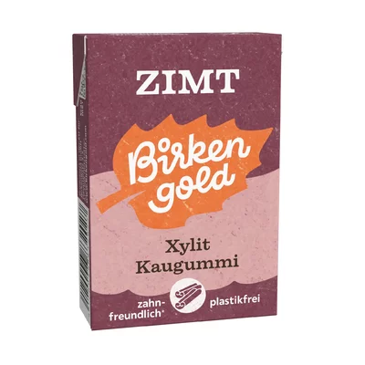 Guma de mestecat naturala cu scortisoara, 28g, Birkengold