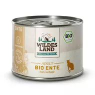 Hrana umeda pentru pisici BIO rata pura cu ulei de somon, 200 g, Wildes Land-picture