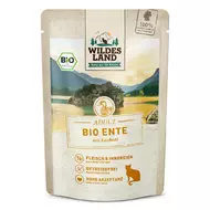 Hrana umeda pentru pisici BIO rata pura cu ulei de somon, 85 g, Wildes Land-picture