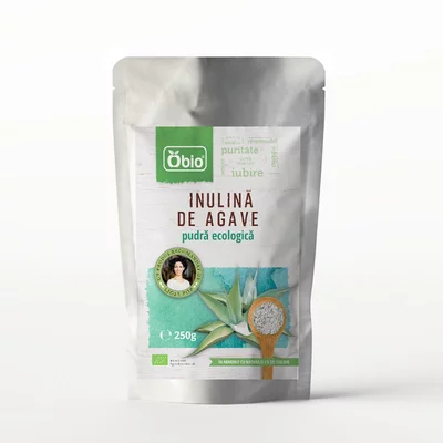 Inulina de agave pudra bio, 250g, Obio PRET REDUS