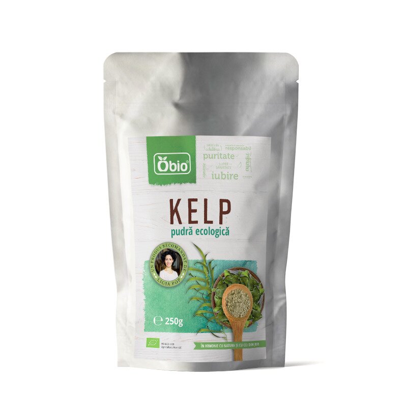 Kelp pulbere bio, 250g, Obio