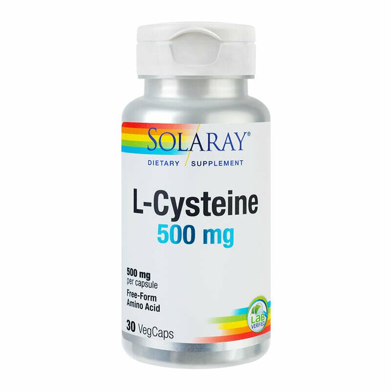 L-Cysteine 500mg, Solaray, 30 capsule, Secom